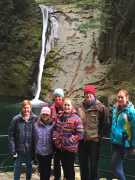 First guests from Austlaria at Akame 48 water falls